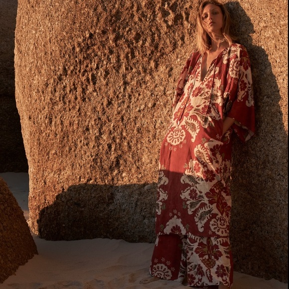 Zara | Dresses | Zara Linen Blend Printed Tunic Dress | Poshmark